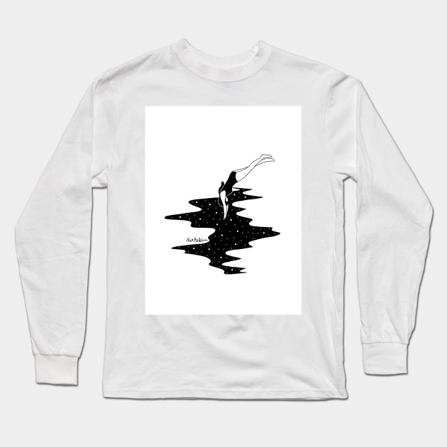 DIVE INTO THE SPACE Long Sleeve T-Shirt by naraekim